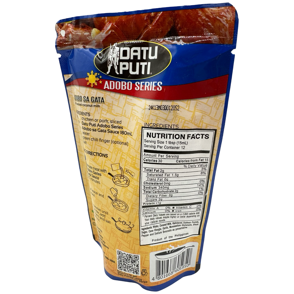 Datu Puti - Adobo Series - Adobo Sa Gata - 180 ML