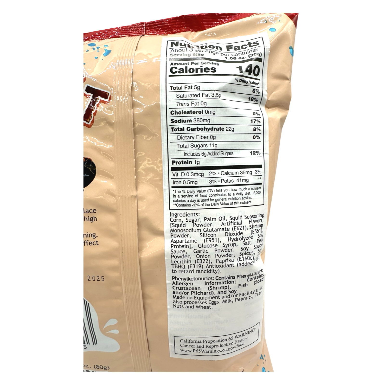 Oishi - Pusit Glazed - Corn Puffs - 80 G