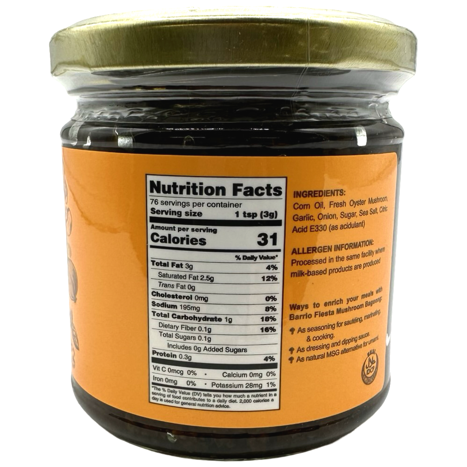 Barrio Fiesta - Mushroom Bagoong - Sweet - 230 G