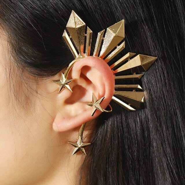 Philippine Sun Star Earring Ear Cuff Gold Jewelry - 50 G