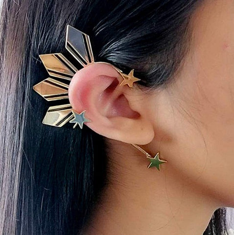 Philippine Sun Star Earring Ear Cuff Gold Jewelry - 50 G