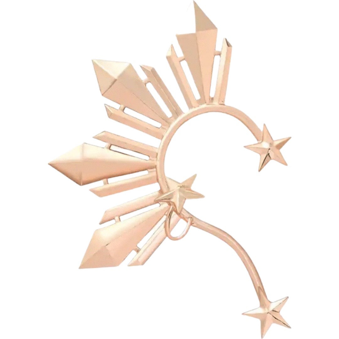 Philippine Sun Star Earring Ear Cuff Gold Jewelry - 50 G