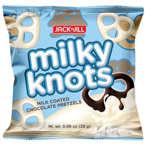 Jack 'n Jill - Milky Knots - Milk Coated Chocolate Pretzels - 28 G