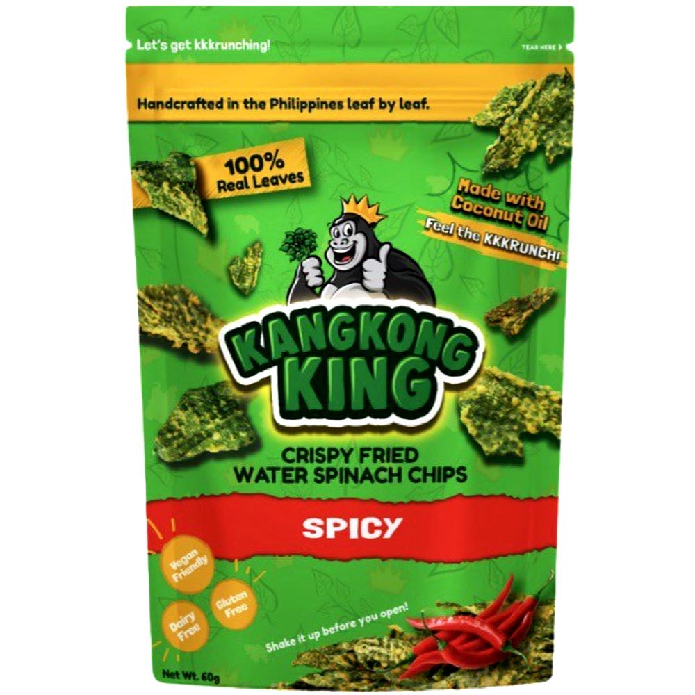 KangKong King - Crispy Fried Water Spinach Chips - Spicy - 60 G