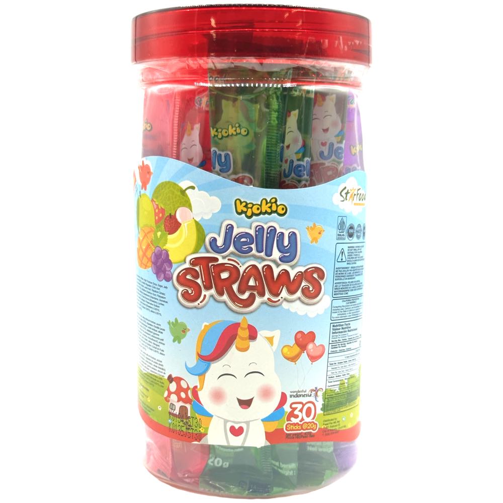 Kiokio - Jelly Straws - Jar - 30 Pieces - 600 G