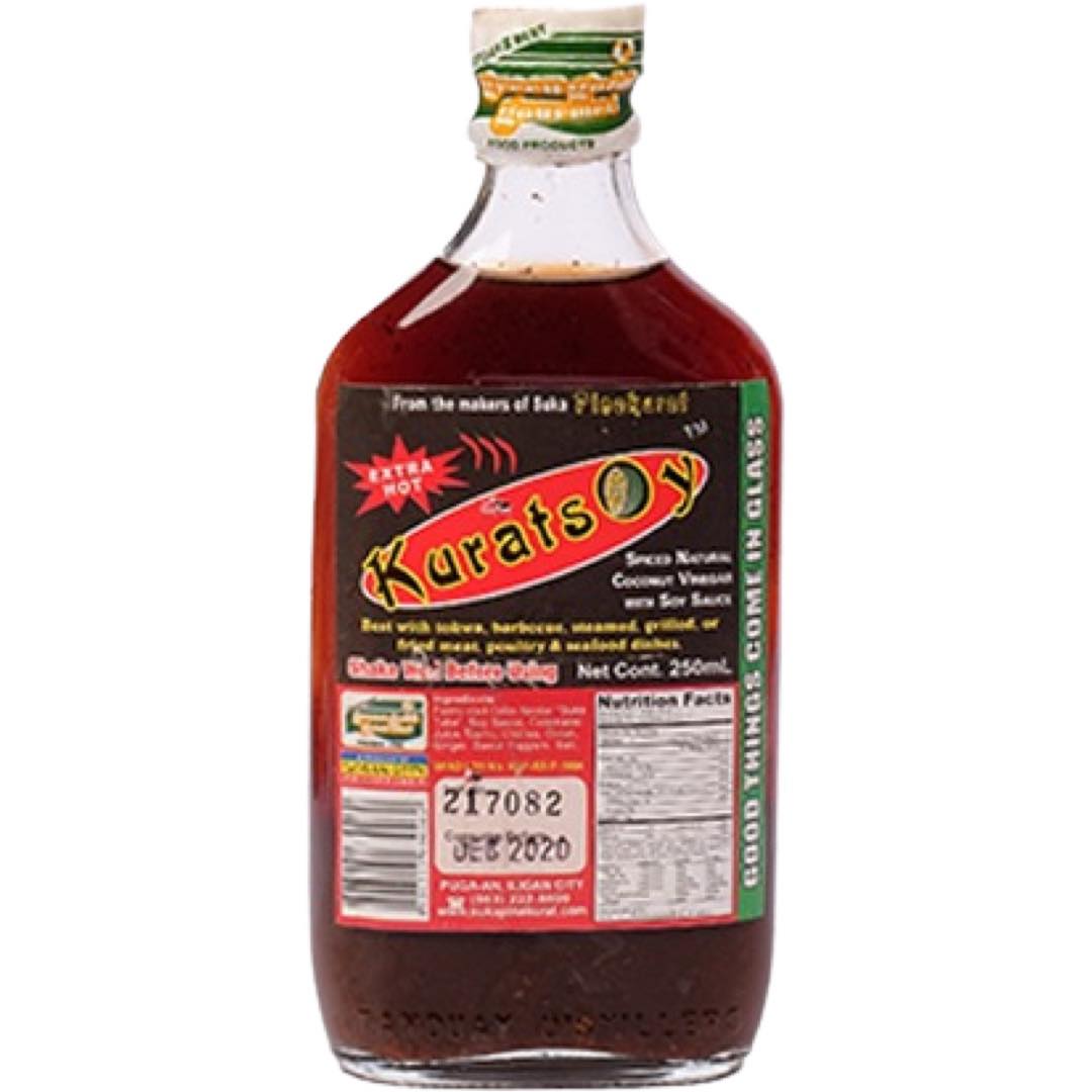 Kuratsoy - Extra Hot - Spiced Natural Coconut Vinegar with Soy Sauce -  250 ML