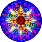 Philippines Christmas Capiz Parol Lantern Star (Tala) - Red / Blue / White LED Show - Size 24" / 2 KG / 110 V (LB31)