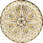 Philippines Christmas Capiz Parol Lantern Star (Tala) - WHITE ONLY LED Show - Size 24" / 2 KG / 110 V (LB4)