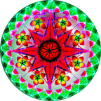 Philippines Christmas Capiz Parol Lantern Star (Tala) -Purple / Red / Green - Size 24" / 2 KG / 110 V (LB9)