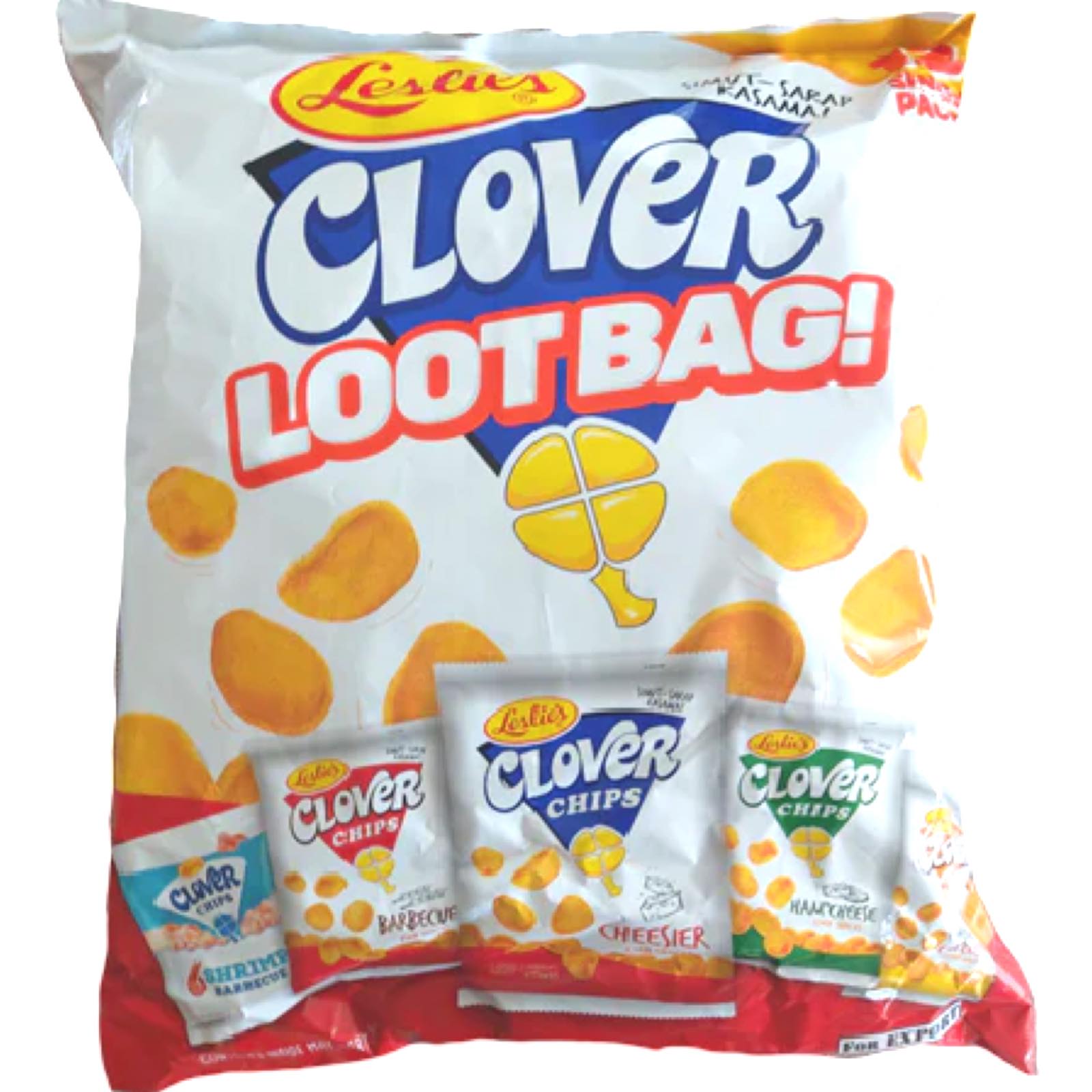 Leslies - Clover Loot Bag - 5 Flavors - Shrimp Barbecue - Barbecue - Cheese - Ham & Cheese - Chili - 382 G
