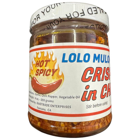 Lolo Mulong's - Crispy Garlic in Chili Oil - HOT SPICY - 9 OZ