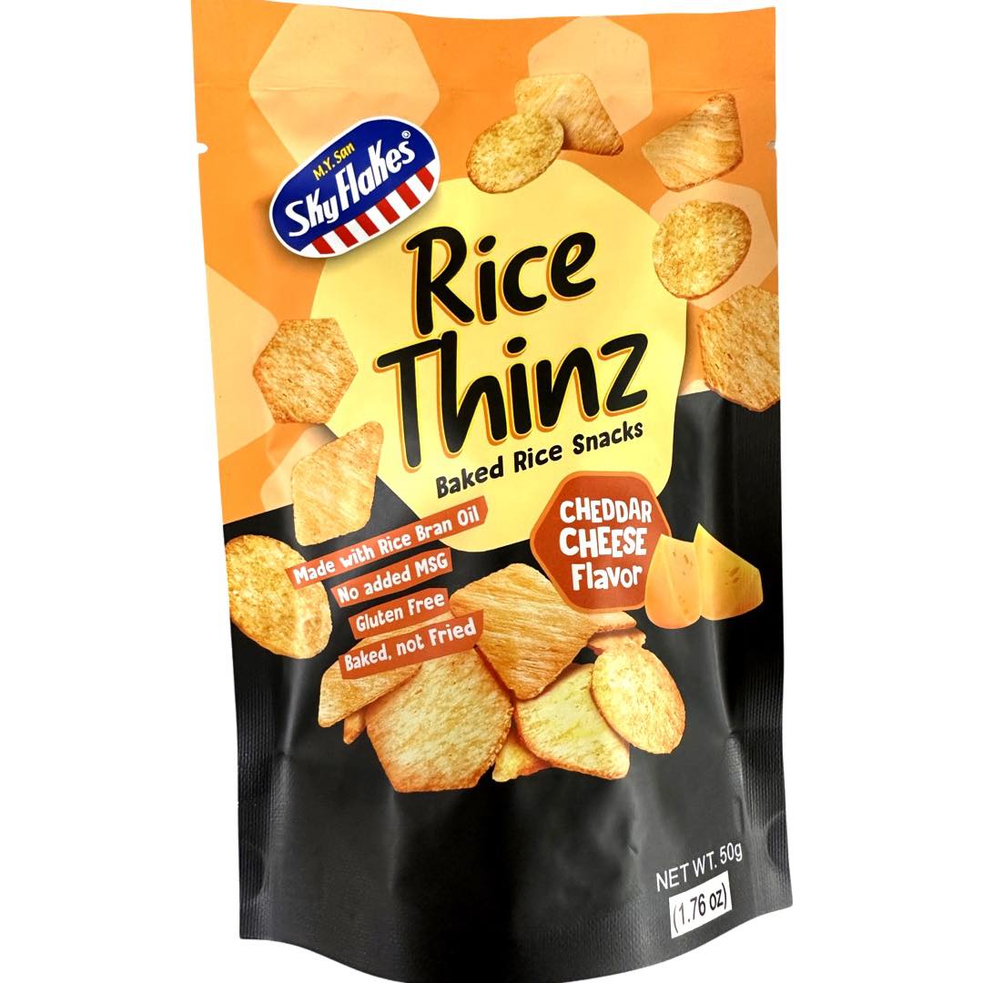 M.Y. San - Skyflakes - Rice Thinz - Baked Rice Snacks - Cheddar Cheese ...