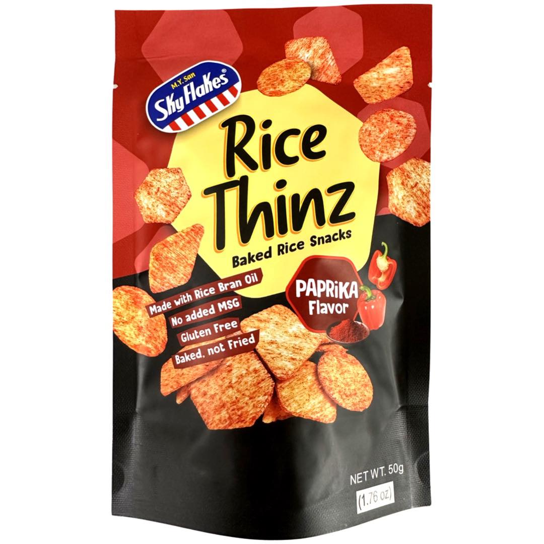 M.Y. San - Skyflakes - Rice Thinz - Baked Rice Snacks - Paprika Flavor ...