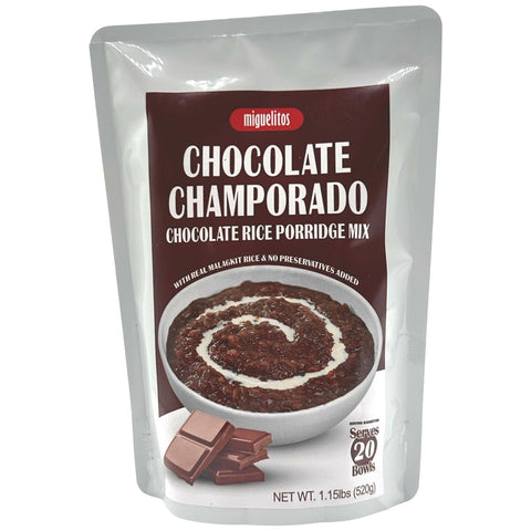 Miguelitos - Chocolate Champorado - Chocolate Rice Porridge Mix - Serves 20 Bowls - 520 G
