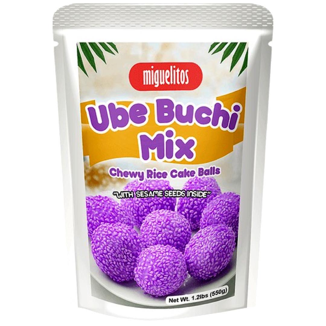 Miguelitos - UBE Buchi Mix - Chewy Rice Cake Balls - 550 G