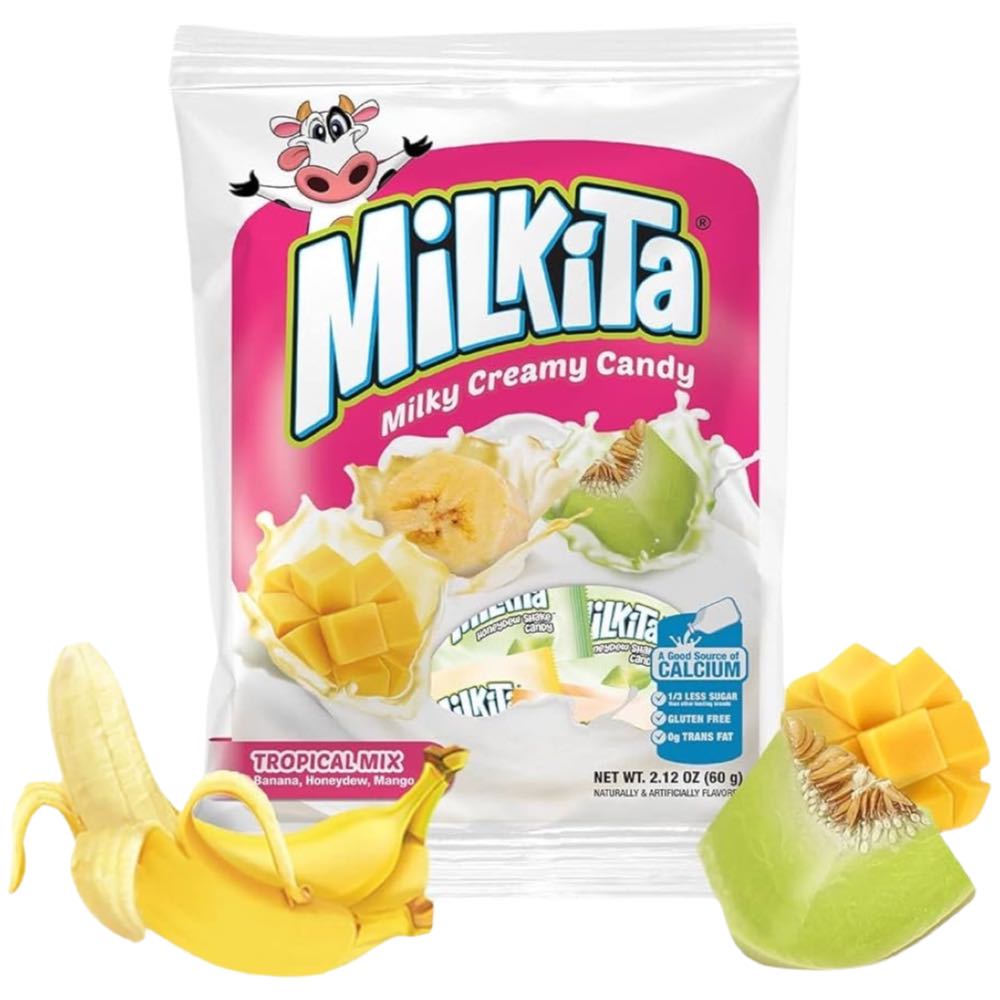 Milkita - Milky Creamy Candy Tropical Mix - Banana / Honeydew / Mango - 60 G