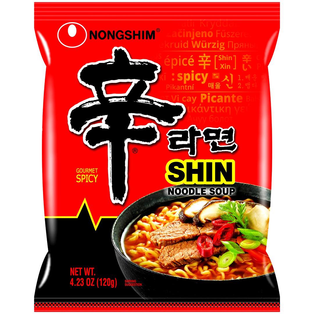 Nongshim - Shin Ramyun Spicy Beef Ramen Noodle Soup Pack - 120 G