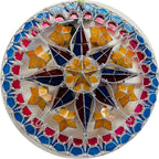 Philippines Christmas Capiz Parol Lantern Star PH Color Design A (Tala) - Yellow / Red / White / Blue LED Show - Size 24" / 2 KG / 110 V (PHA)