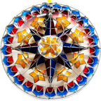Philippines Christmas Capiz Parol Lantern Star PH Color Design B (Tala) - Yellow / Red / White / Blue LED Show - Size 24" / 2 KG / 110 V (PHB)