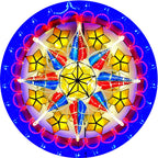 Philippines Christmas Capiz Parol Lantern Star PH Color Design D (Tala) - Yellow / Red / White / Blue LED Show - Size 24" / 2 KG / 110 V (PHD)