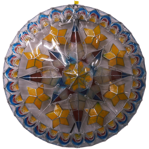 Philippines Christmas Capiz Parol Lantern Star PH Color Design (Tala) - Red / White / Yellow / Blue LED Show - Size 30