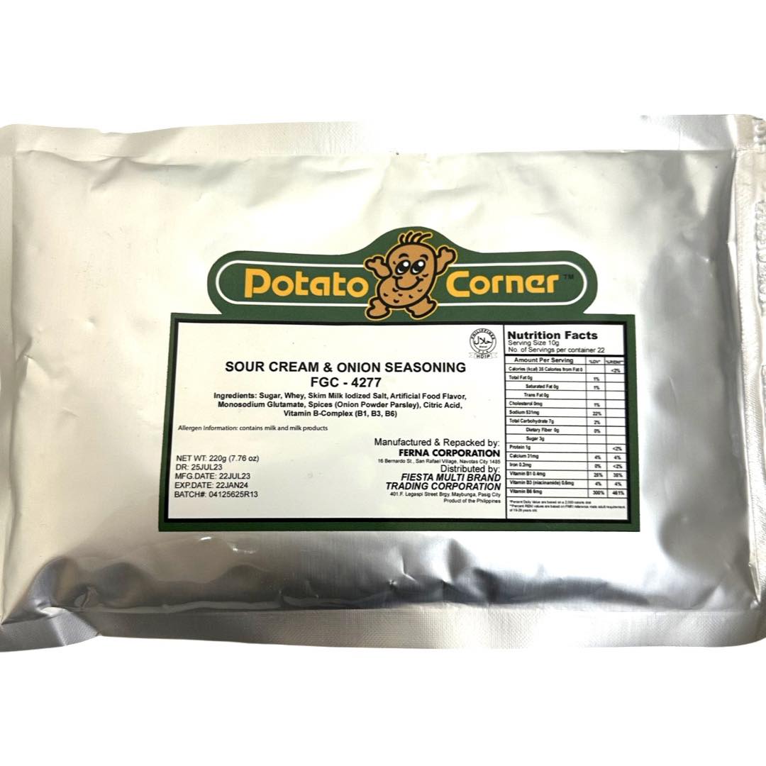 Potato Corner - Sour Cream and Onion Seasoning - 220 G