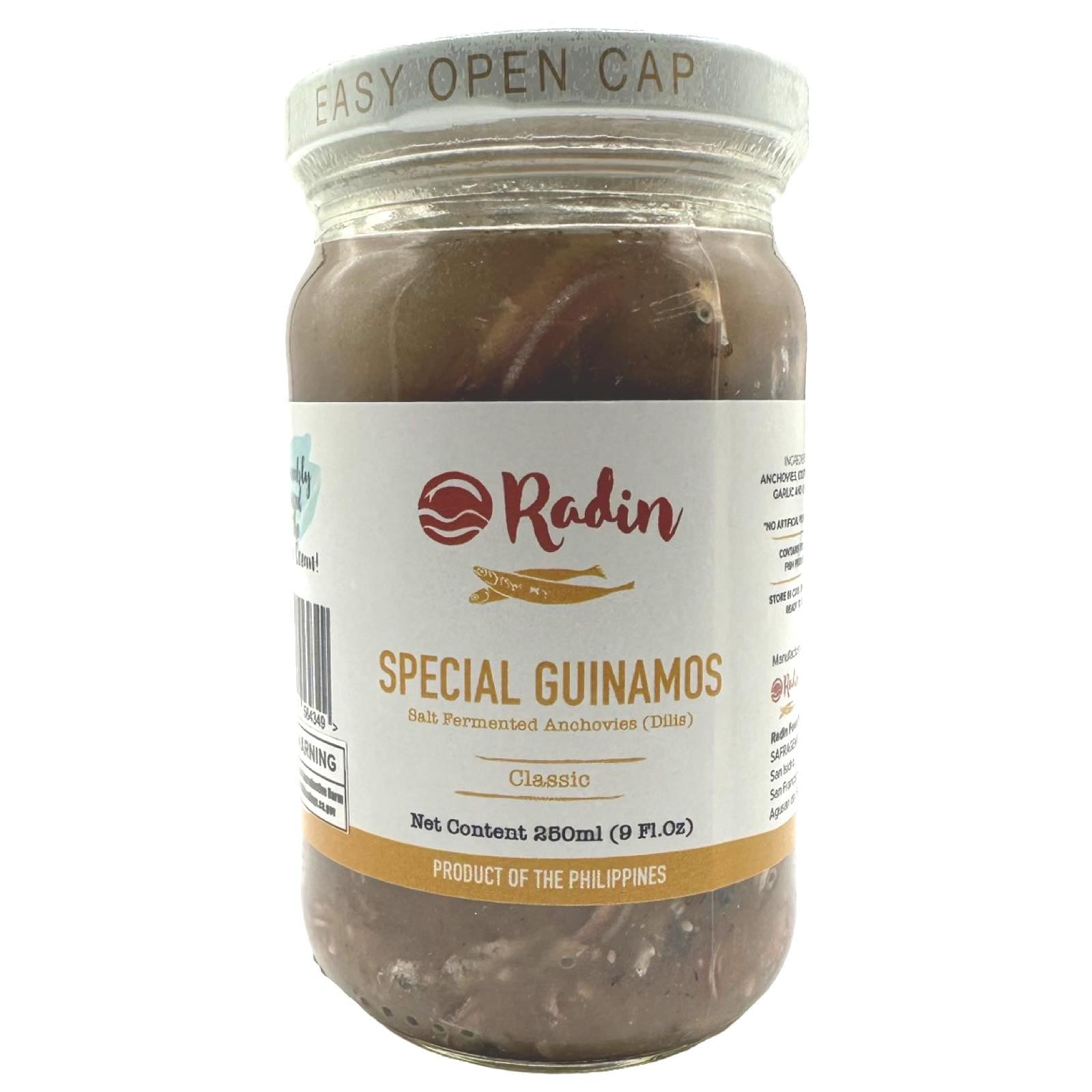 Radin - Special Guinamos - Salt Fermented Anchovies (Dilis) - Classic - 250 ML
