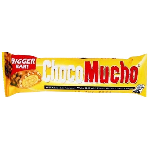 Rebisco - Choco Mucho - PEANUT BUTTER Milk Chocolate Caramel Wafer Roll Cereal Crispies - 25 G