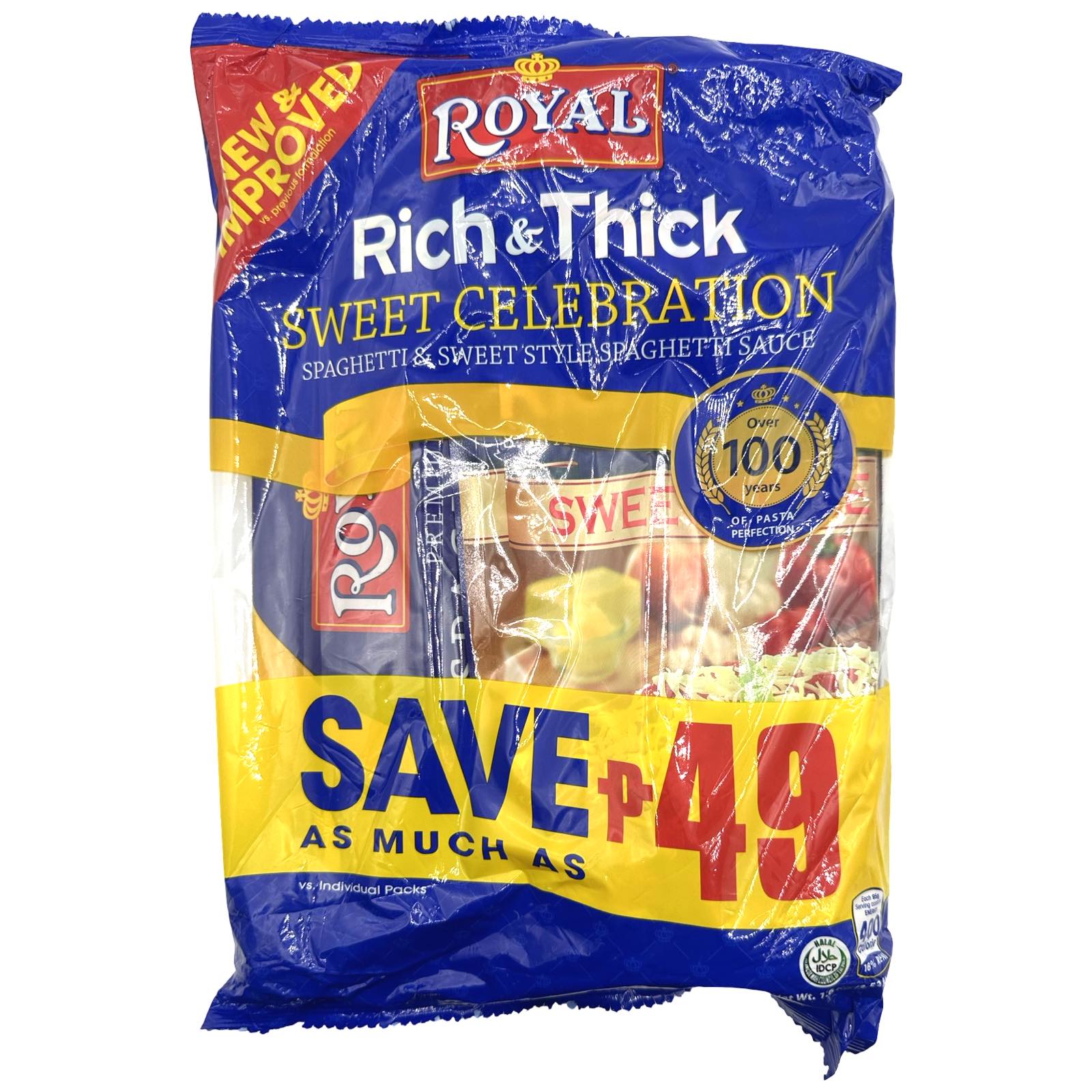 Royal - Rich & Thick - Sweet Celebration - Spaghetti & Sweet Style Spaghetti Sauce - 3.53 LBS