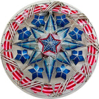 Philippines Christmas Capiz Parol Lantern Star USA Design 2 (Tala) - Red / White / Blue LED Show - Size 24" / 2 KG / 110 V (USA2)