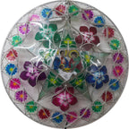 Philippines Christmas Capiz Parol Lantern Star (Tala) Nativity Scene - Green/ Blue/ White- Size 24" / 2 KG / 110 V (ACNative7)