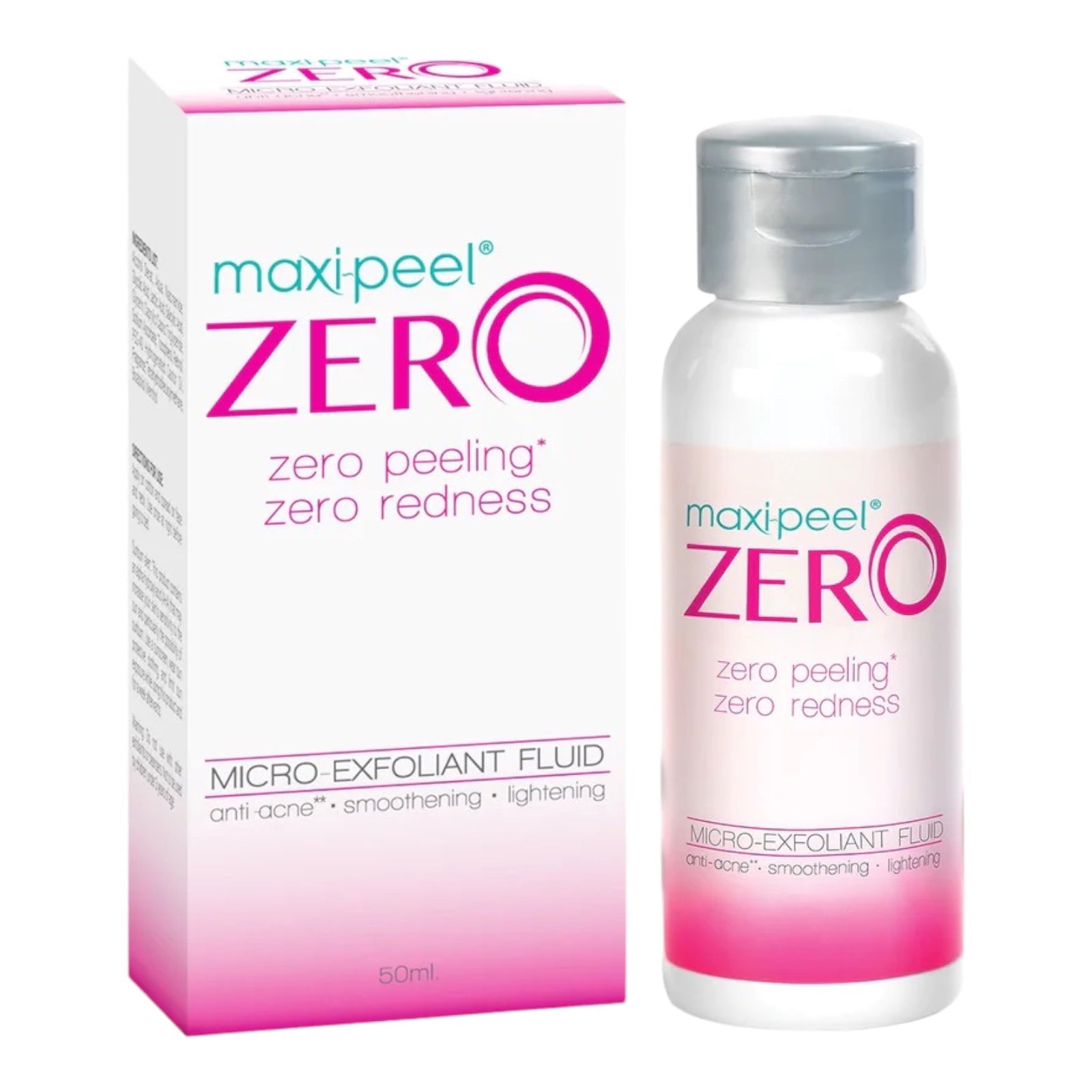 Maxi Peel - ZERO - Zero Peeling - Zero Redness - Micro Exfoliant Fluid - Anti Acne Smoothening Lightening - 50 ML