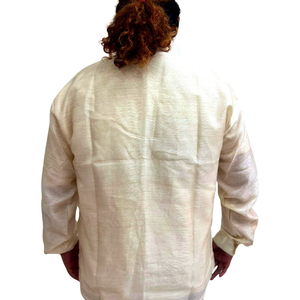 Barong Tagalog Special Double Lining with Piping Brown Kubo Design