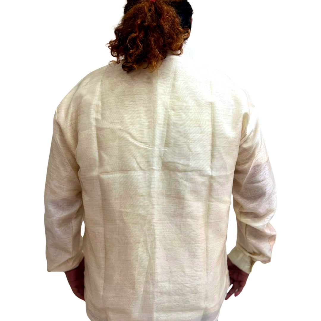 Barong Tagalog Special Double Lining with Piping Brown Kubo Design