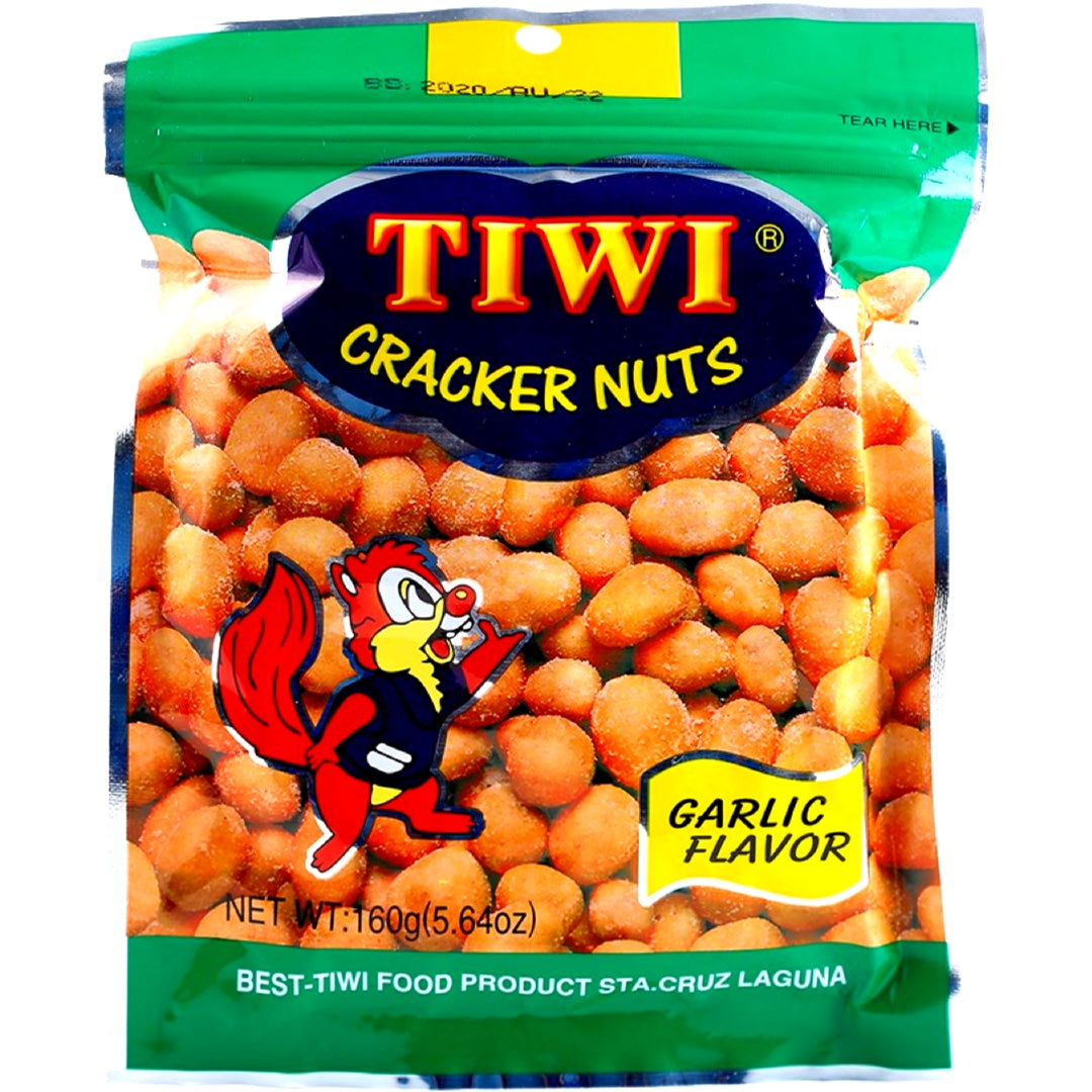 Tiwi - Cracker Nuts - Garlic Flavor - 160 G