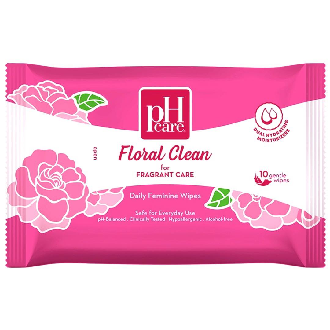 pH Care - Floral Clean For Fragrant Care - Daily Feminine Wipes - 10 Wipes