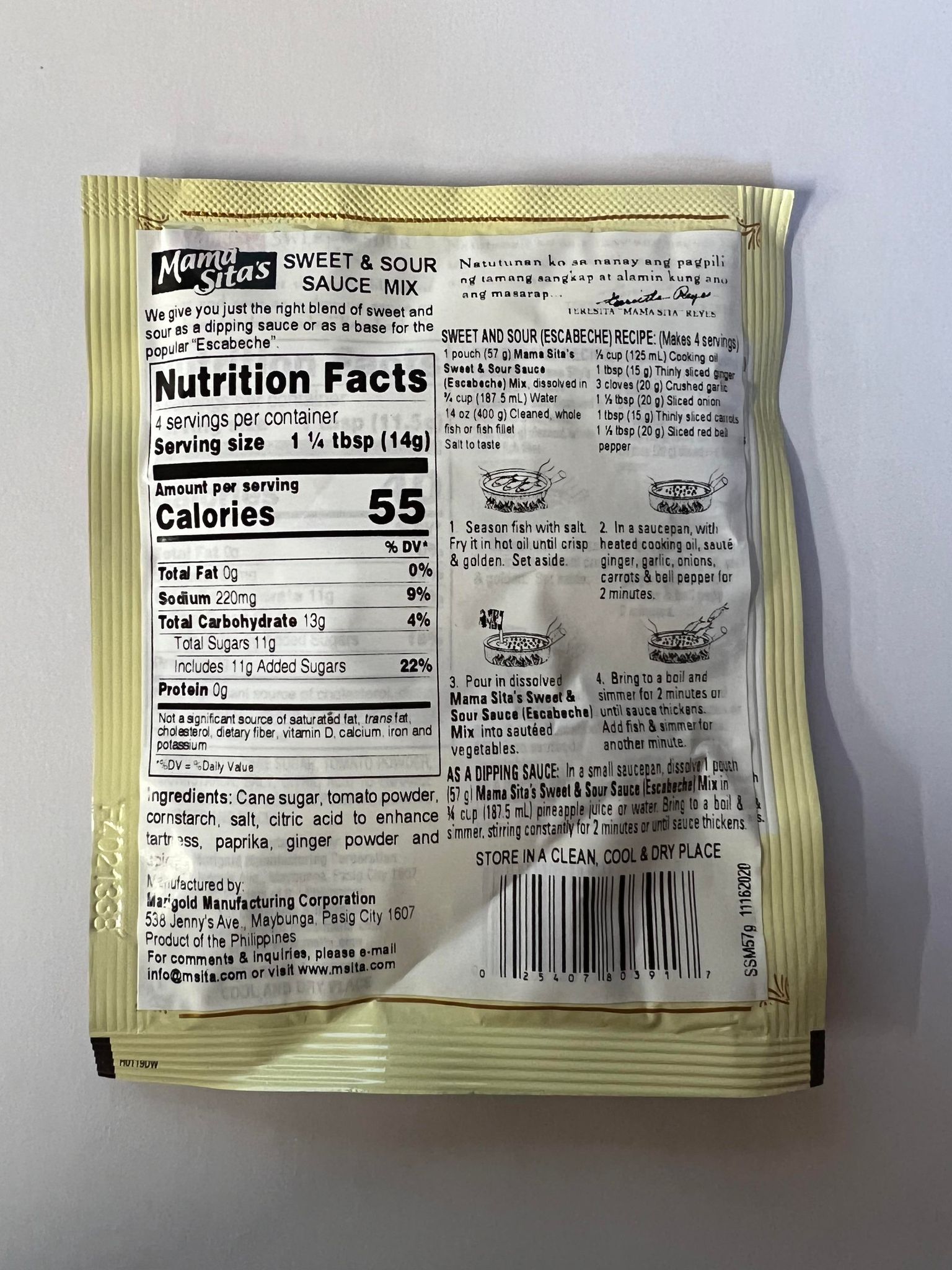 Mama Sita's - Sweet N' Sour - 57g