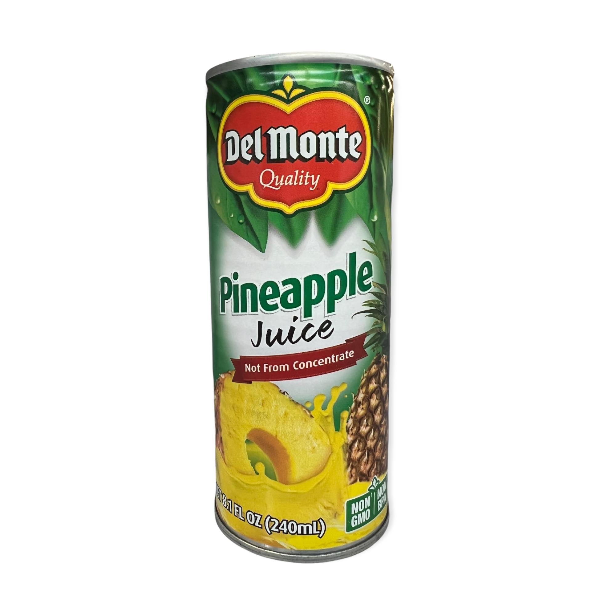 Del Monte Quality - 100% Pineapple Juice with Added Vitamin C in can - 240ml