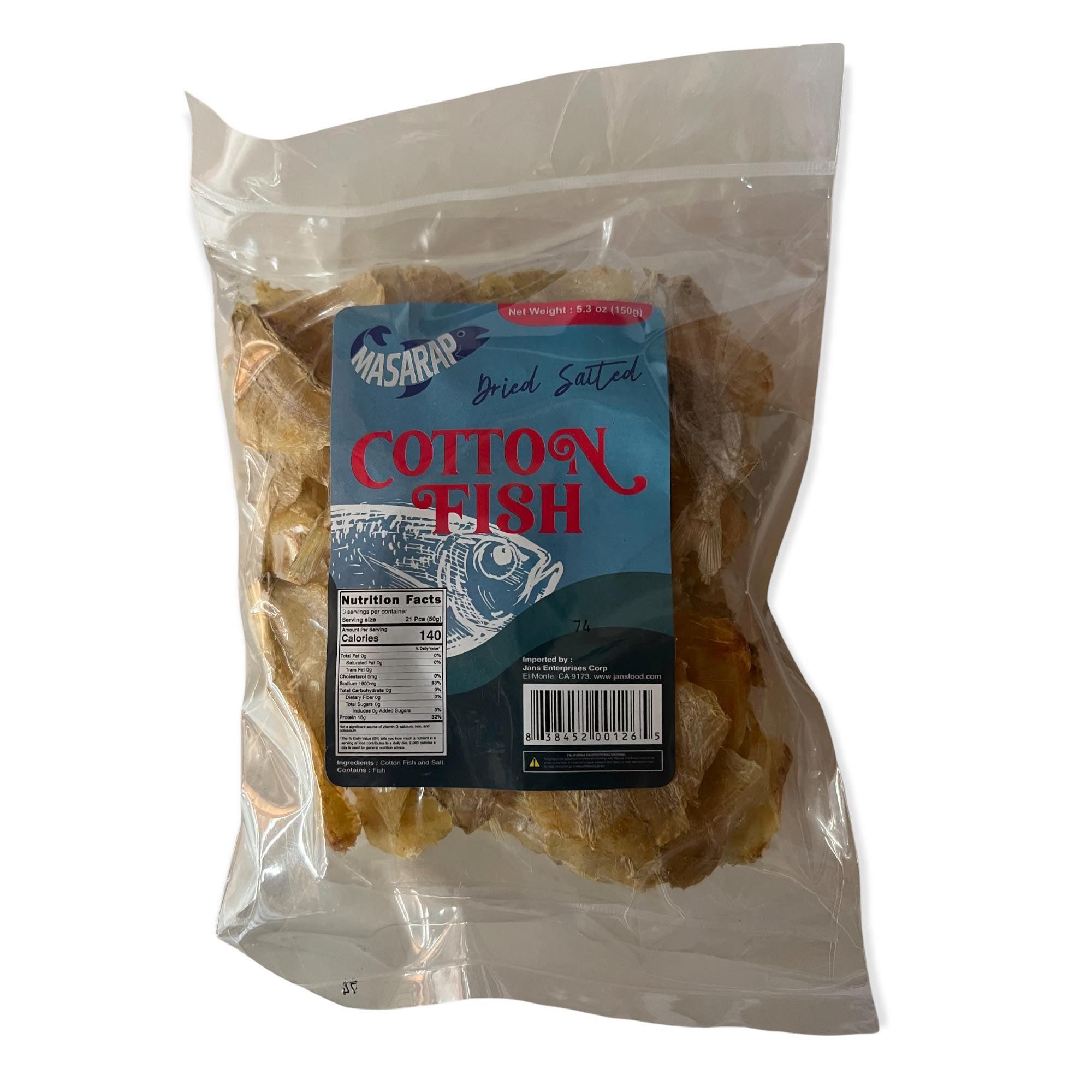 Masarap - Dried Salted Cotton Fish - 150 G