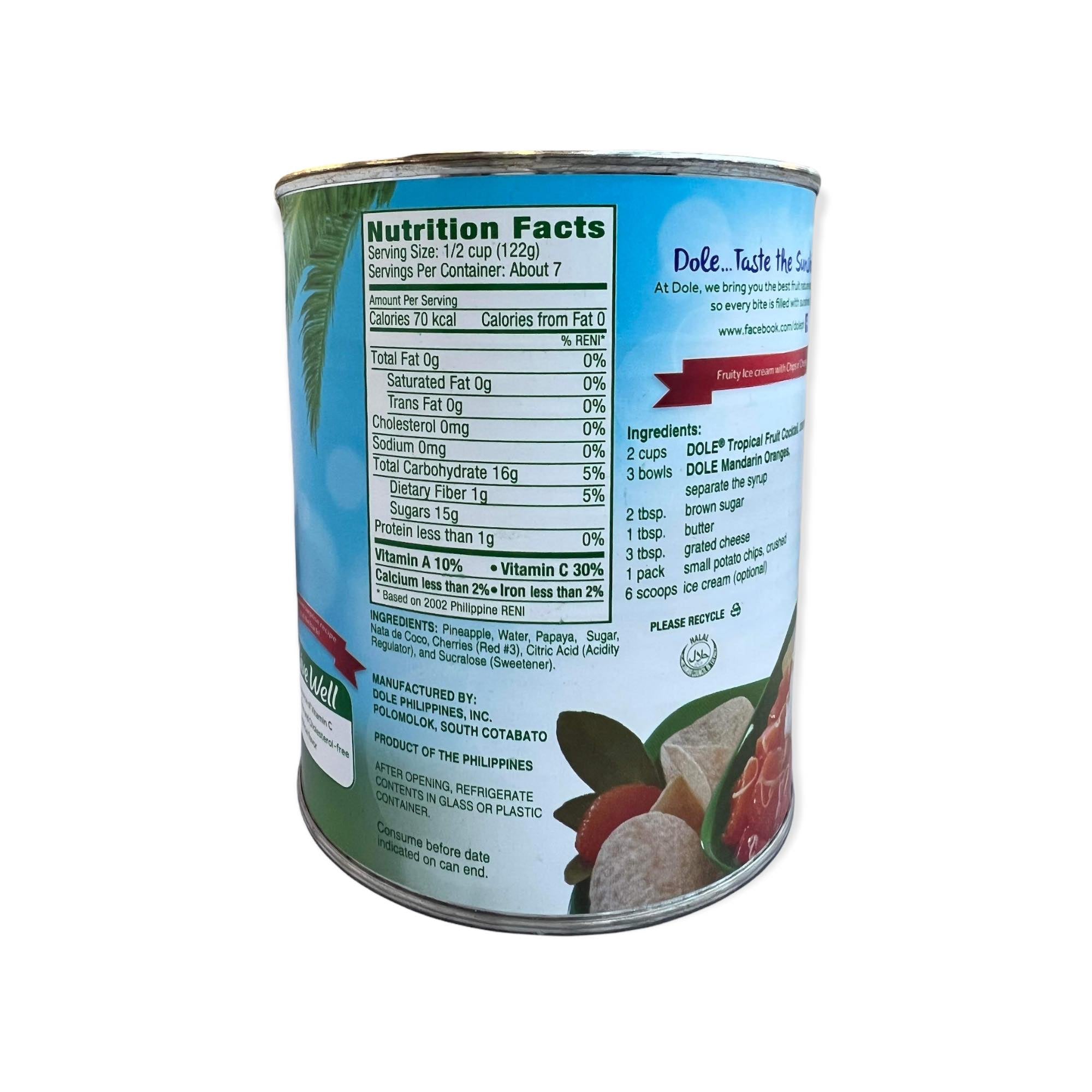 Dole - Tropical fruit Cocktail in extra light syrup - 822 G