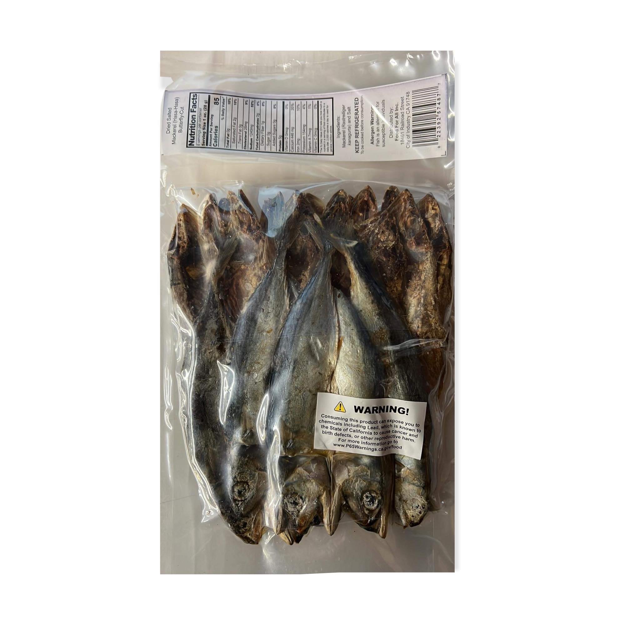 Pangasinan Brand - Dried Salted Mackerel (Hasa-Hasa) - Fully Eviscerated - 8 OZ