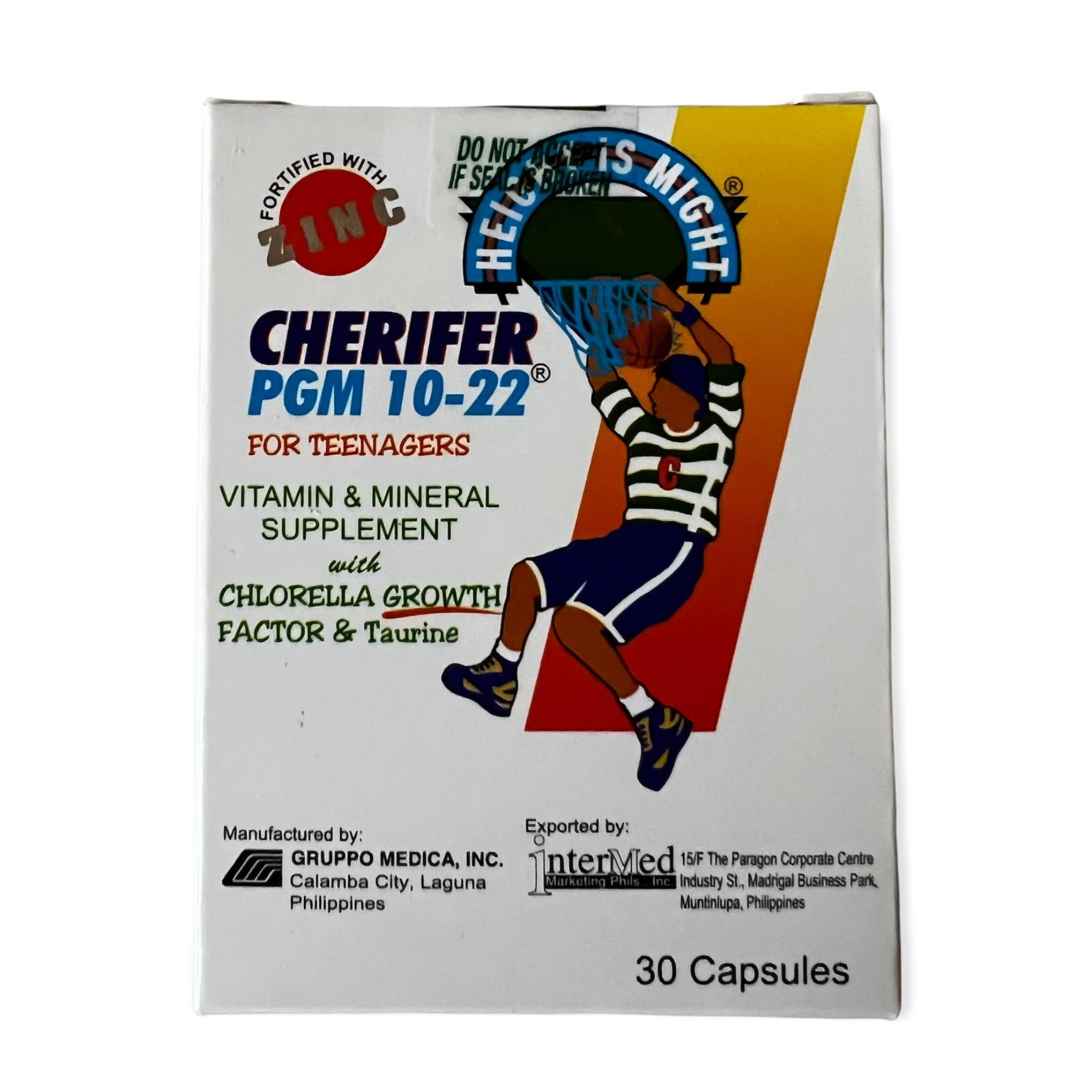 Cherifer PGM 10-22 for Teenagers - with Taurine and CGF - 30 Capsules