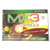 MX3 Plus - Mangosteen Capsule with L- Carnitine - 30 Capsules