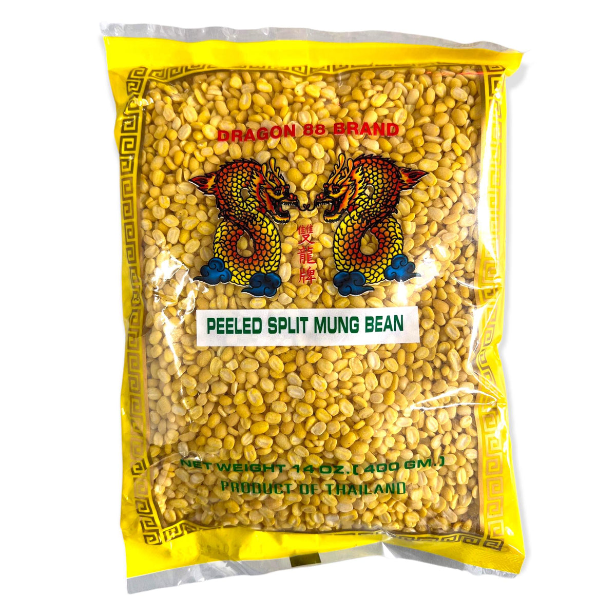 Dragon 88 Brand Peeled/Split Yellow Mung Bean 14oz Sukli