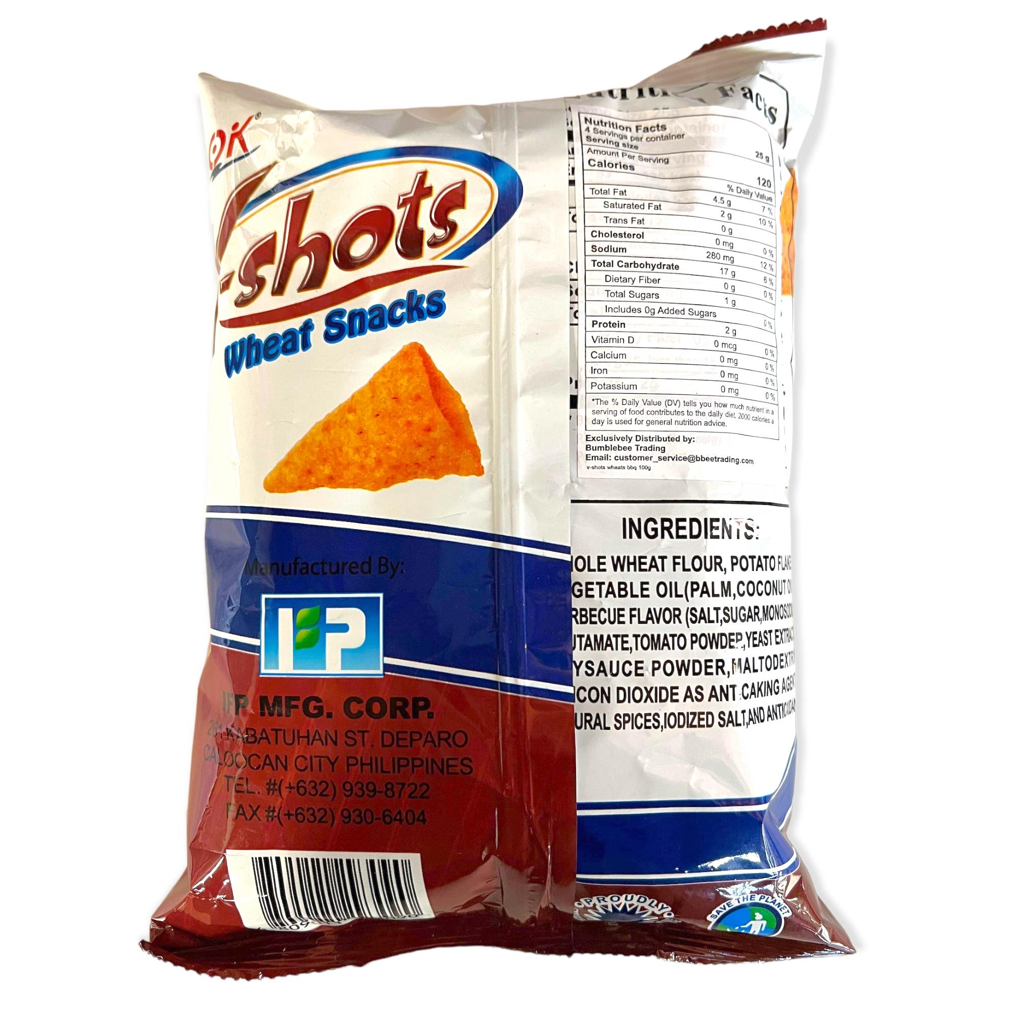OK - V-Shots Wheat Snacks - Barbecue Flavor - 100 G