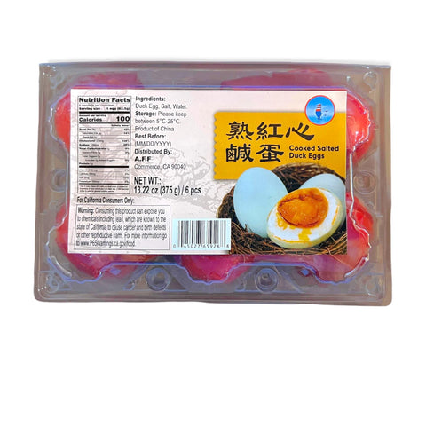 Hocean Cooked Salted Duck Eggs - 6pcs - 375 G