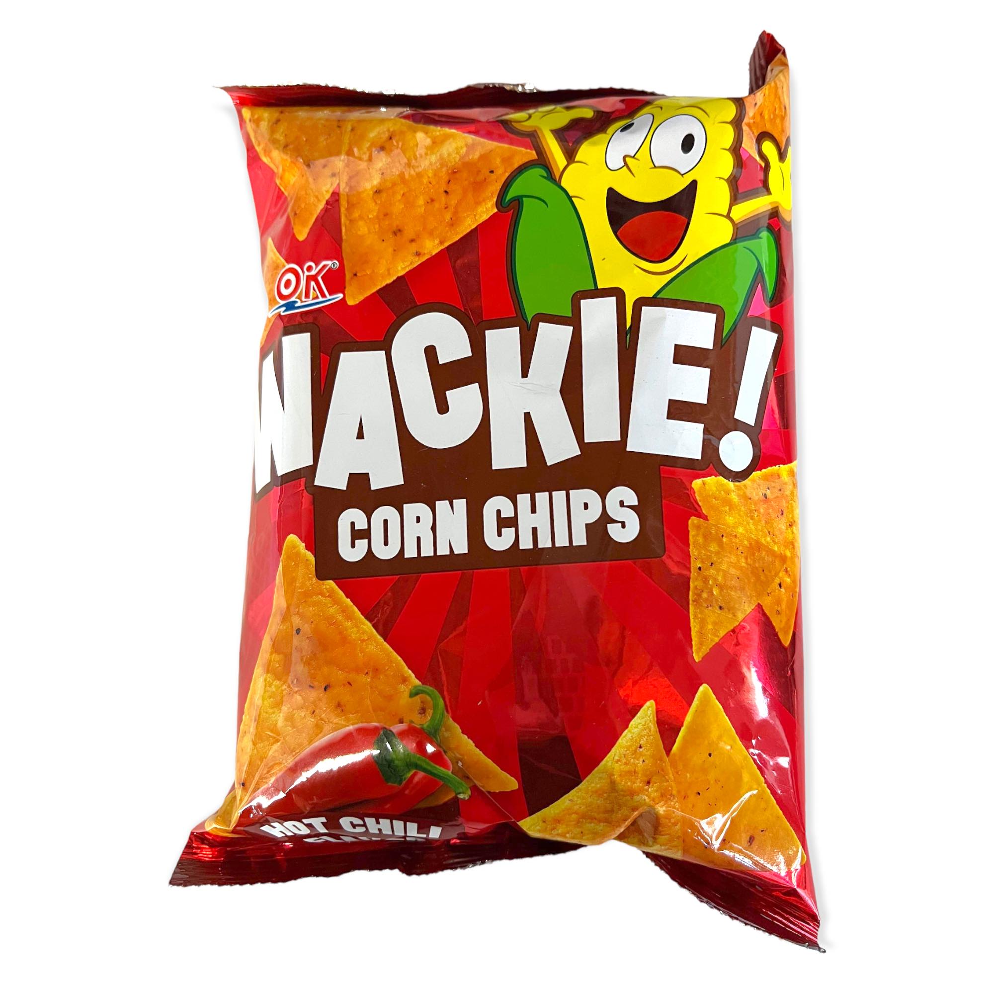 OK - Wackie! - Corn Chips - Hot Chili - 100 G