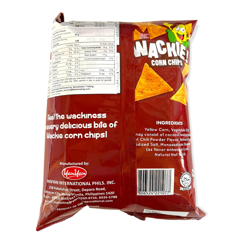OK - Wackie! - Corn Chips - Hot Chili - 100 G