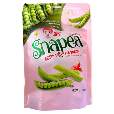 OK - Snapea - Crispy Green Pea Snack - Hot & Spicy - 108 G