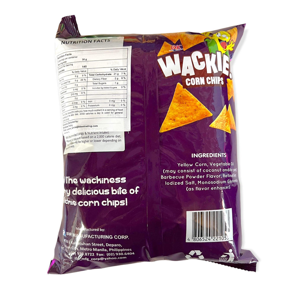 OK - Wackie Corn Chips - BBQ Flavored - 100g